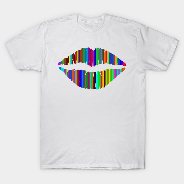 Retro colored lips T-Shirt by PharaohCloset